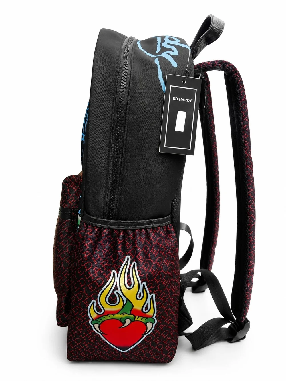 🆕️Ed Hardy True Till Death Backpack NWT Black Multi Tattoo Skull Bag